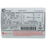 Motor, Century, 1.5hp, 1-Spd, 230v, SQFL, 56Y Frame : B2849
