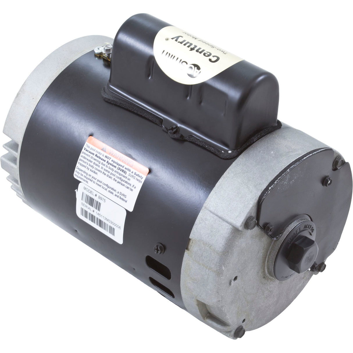 Motor, Century, 1.0hp, 230v, 2-Spd, 56Jfr, C-Face Thd : B2975