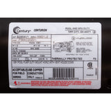 Motor, Century, 1.5hp, 115/230v, 16/8Amp, 1-Speed, 56Fr : B2854V1