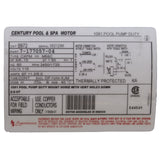 Motor, Century, 0.75hp, 115v, 2-Spd, 56Cfr, C-Face Key : B972