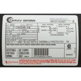Motor, Century, 0.75hp, 115v/230v, 1-Spd, 56Cfr, C-Face Key : B121