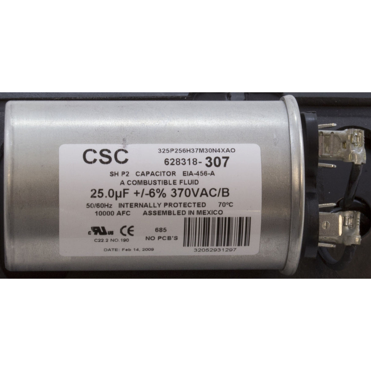 Motor, Century, 0.5hp, 115v/230v, 1-Spd, 56Jfr, C-Face Thd : B126