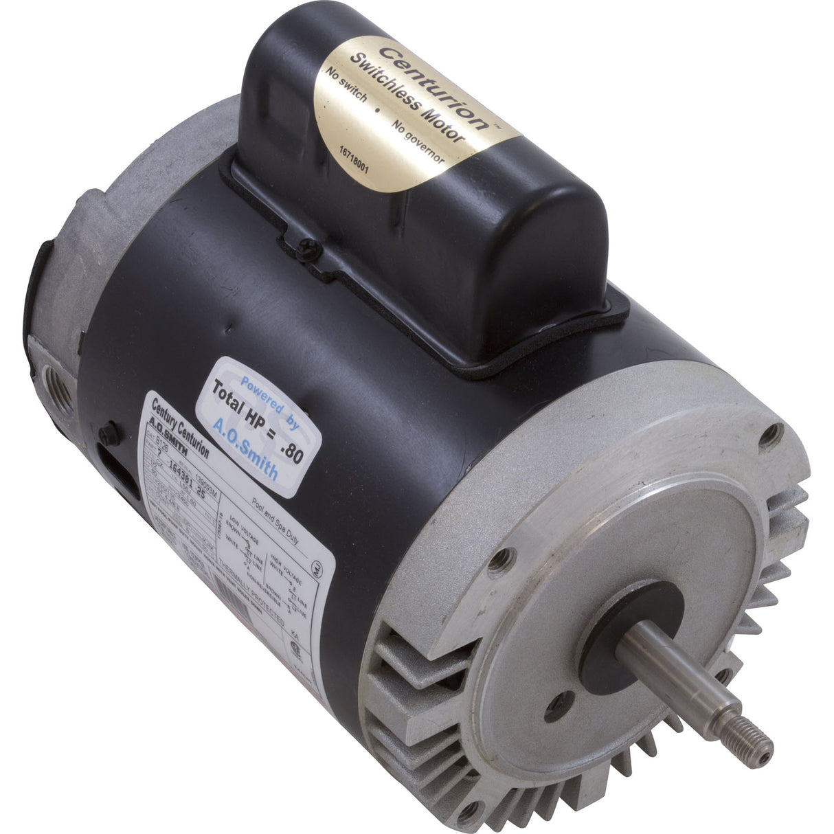Motor, Century, 0.5hp, 115v/230v, 1-Spd, 56Jfr, C-Face Thd : B126