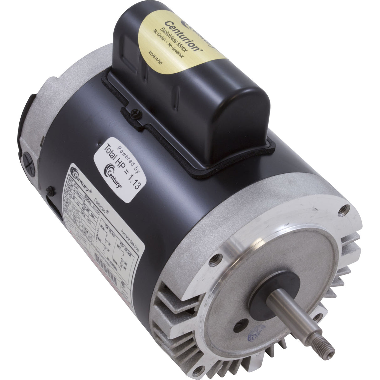 Motor, Century, 0.75hp, 115v/230v, 1-Spd, 56Jfr, C-Face Thd : B127