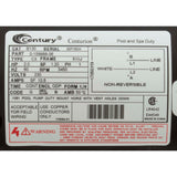 Motor, Century, 2.0hp, 230v, 1-Spd, 56Jfr, C-Face Thd : B130