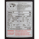 Motor, Century Cent PRO, 1.0hp, 1Spd, 115/230v, CFace, 56Jfr, Thd : HST110