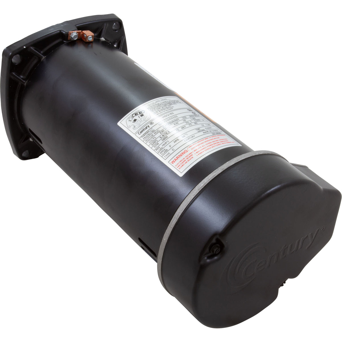 Motor, Century Cent PRO, 1.25hp, 115/230v, 1Spd, SQFL, 48Yfr, Thd : HSQ125