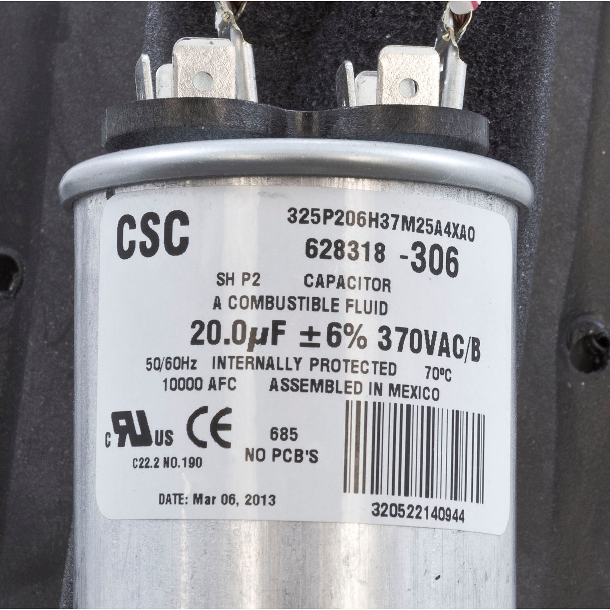 Motor, Century, 1.0hp, 115v/230v, 1-Spd, 56Cfr, C-Face, Thd, EE : CT1102