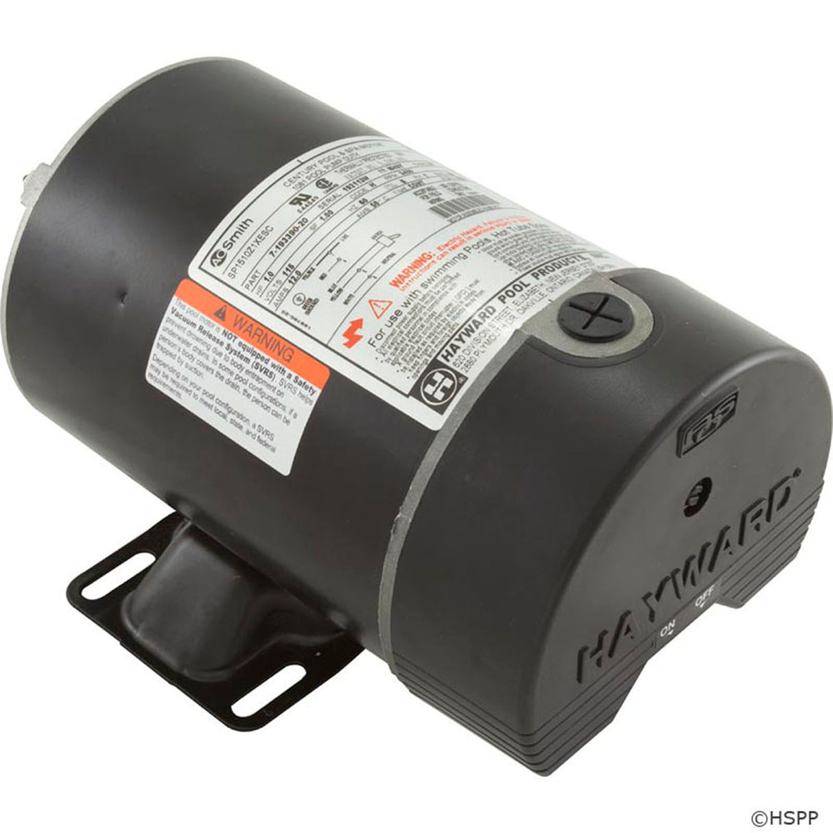 Motor, AO Smith, 1.0hp, 1-Spd, w/Switch, Matrix : SPX1510Z1XE