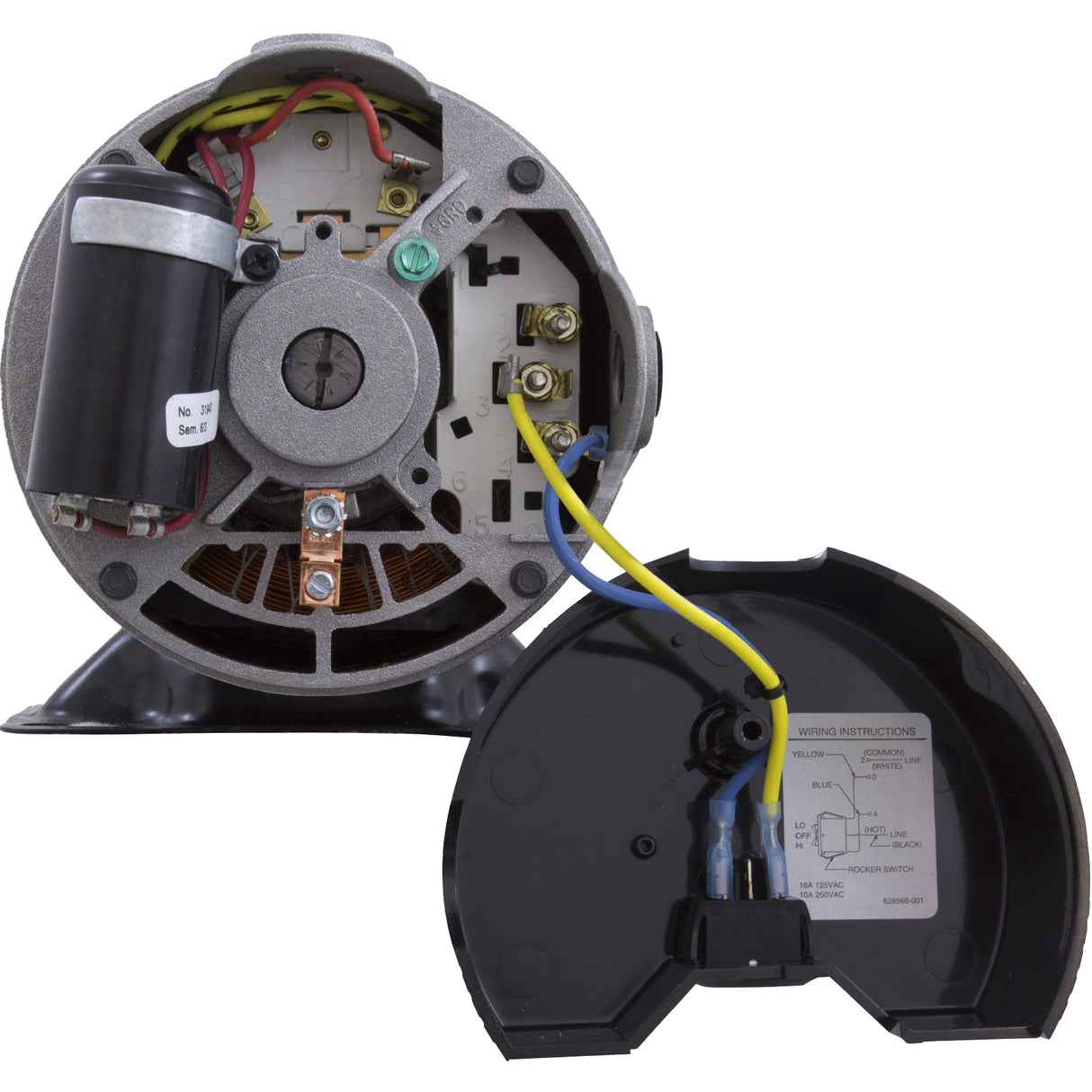 Motor, AO Smith, 1.5hp, 2-Spd, w/Switch, Matrix : SPX1515Z2ES