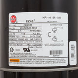 Motor, Nidec/US Motor, 1.0hp, 115v, 1-Spd, 48Y Frame : EZBN25