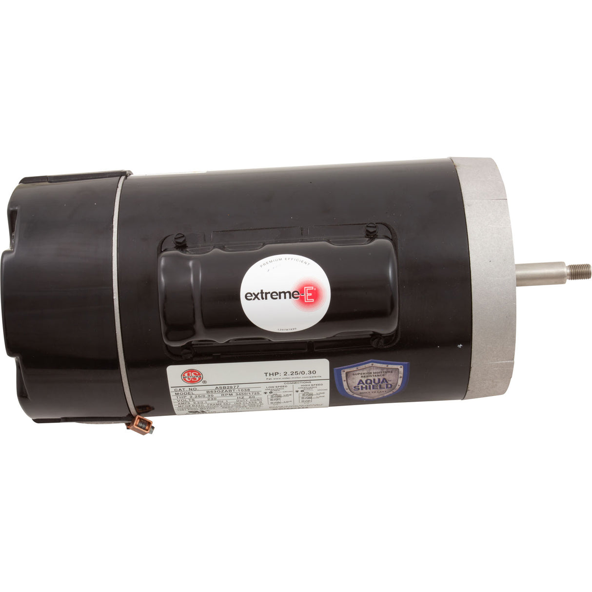 Motor, US Motor, 1.5hp, 230v, 2-Spd, 56JFr, C-Face, Full : ASB2977