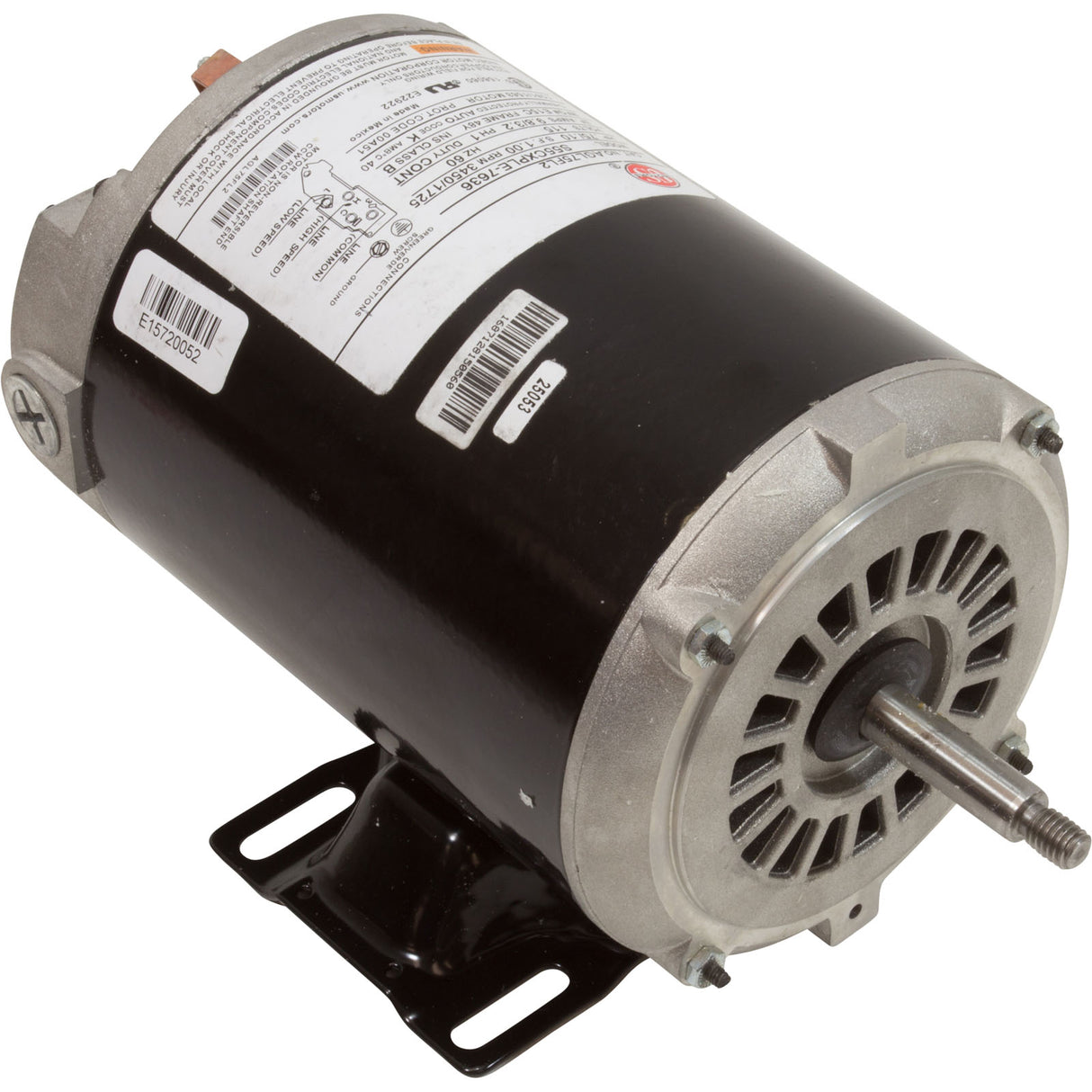 Motor, US Motor/WW, 0.75hp, 115v, 2-Speed, 48 Frame : EZBN36