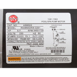 Motor, US Motor/WW, 1.0hp, 230v, 2-Speed, 56Y Frame : ASB503