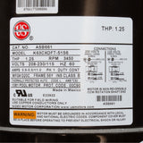 Motor, Nidec/USMtr, 0.75hp, 115/230v, 1Spd, 56Yfr, SQFL, Full, EE : ASB661