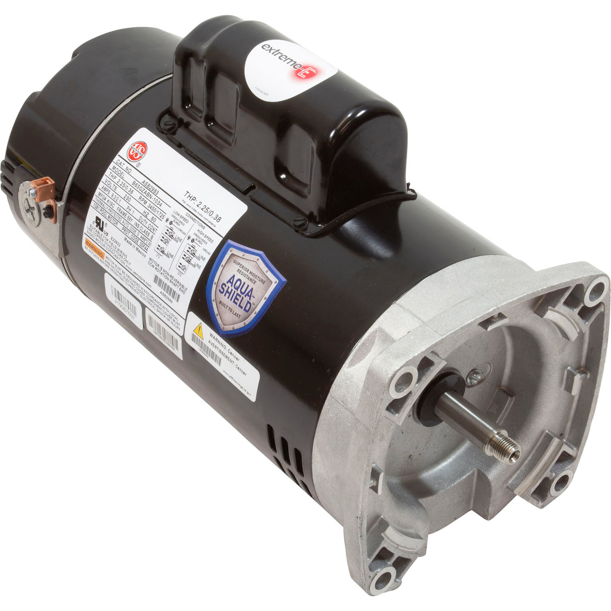 Motor, US Motor, 1.5hp, 2-Spd, 230v, 56YFr, SQFL, Full Rate, PE : ASB2983