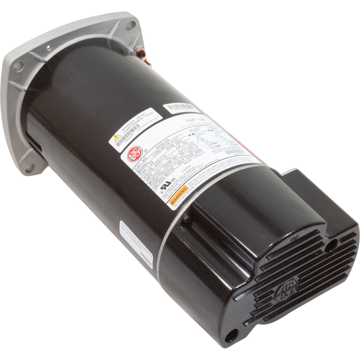 Motor, Nidec/US Motor, 0.75hp, 115/230v, 1-Spd, 48Yfr, SQFL : ASQ125