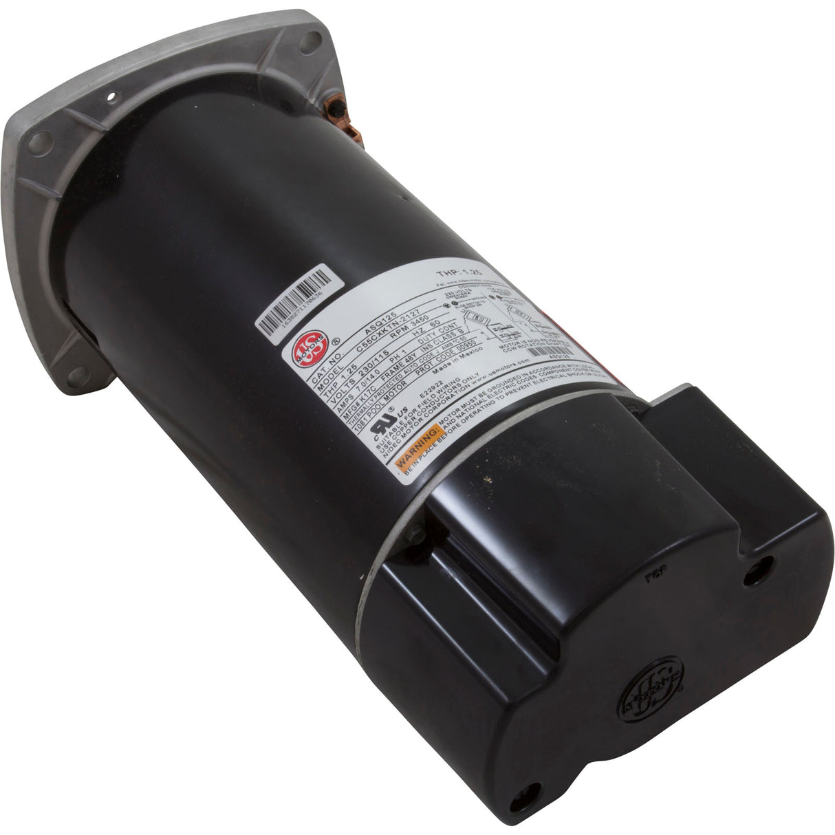 Motor, Nidec/US Motor, 1.0hp, 115/230v, 48Yfr, SQFL : ASQ165
