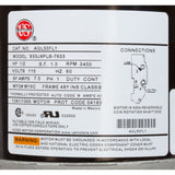 Motor, Nidec/US Motor, 0.5hp, 115v, 1-Speed, 48Y Frame : AGL50FL1