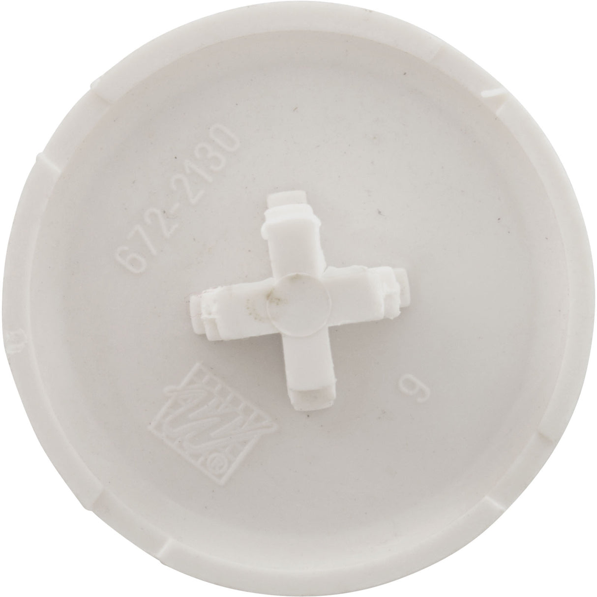 Air Injector Cap, WW, Low Profile, 1-3/4"fd, White : 672-2130