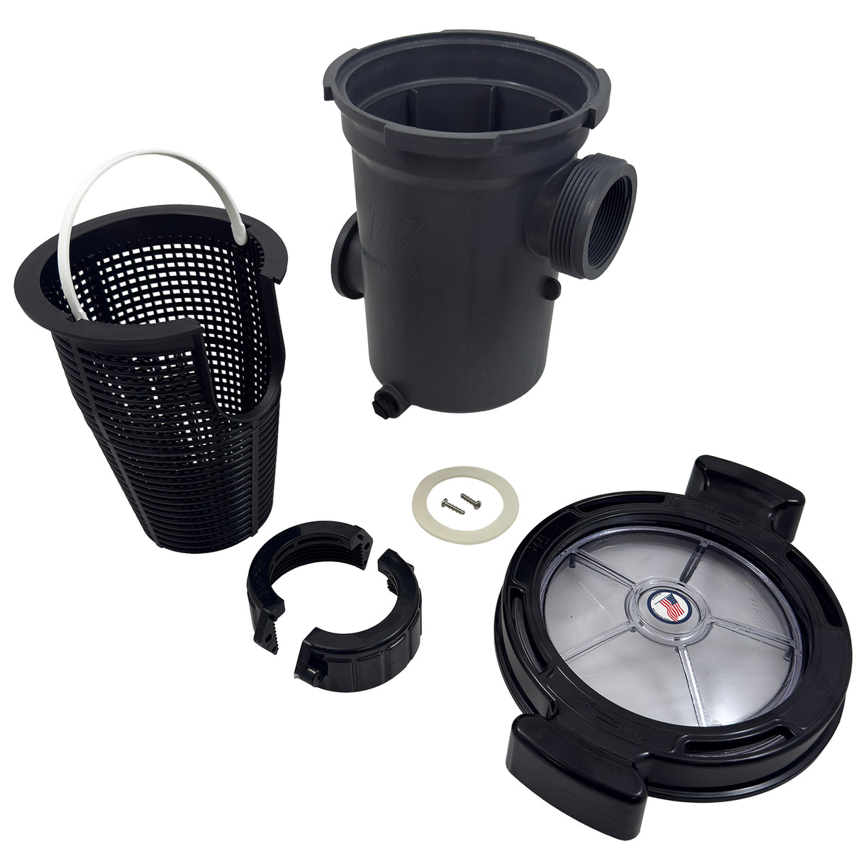 Trap Assy, WW, 6", 2"Pump Union x 2"mbt, 2 Pcs Lid, New Version : 310-6600 - Waterway Plastics - 806105063748 - PartsForSpas.com