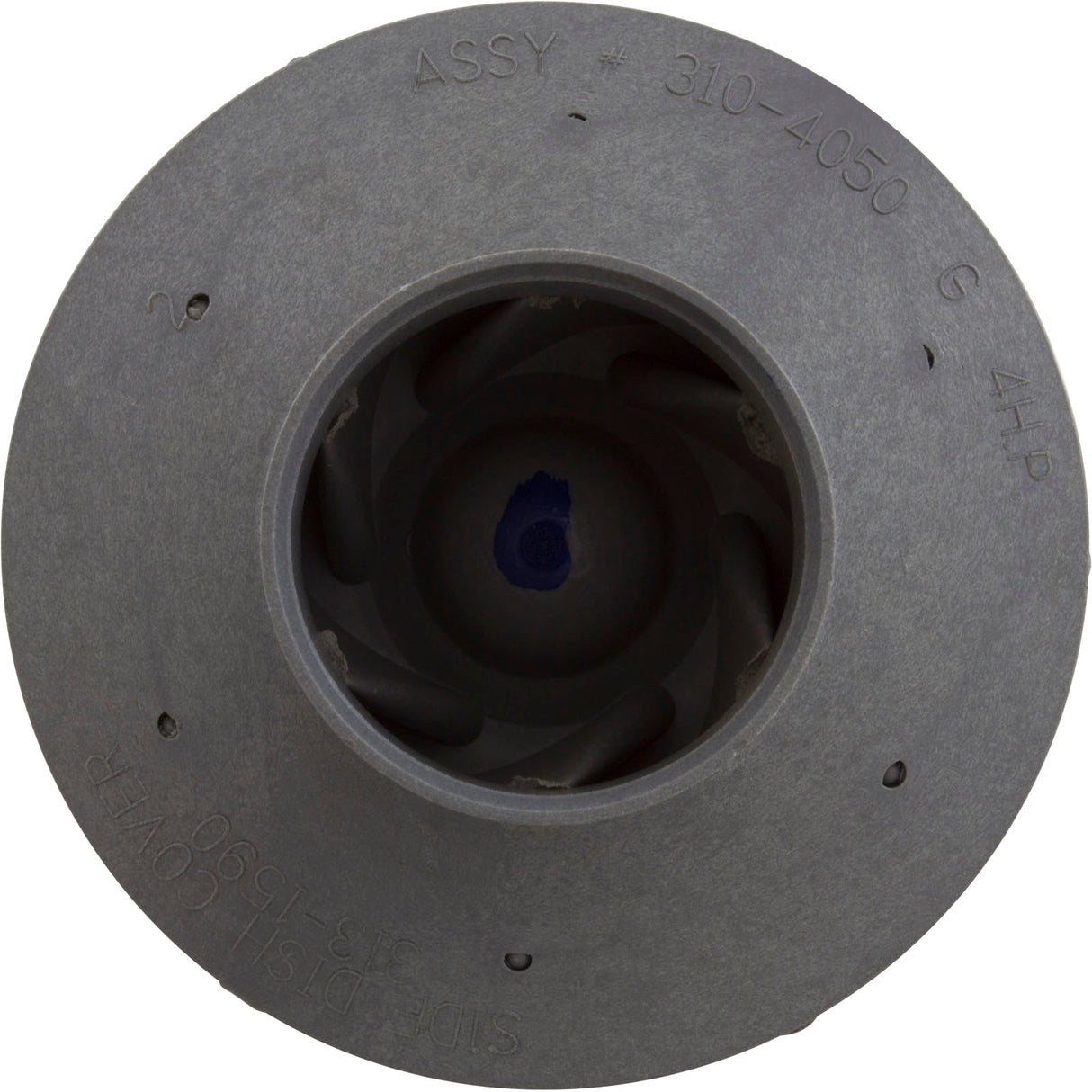 Impeller, WW HiFlo, Side Discharge, 4.0 Horsepower (Blue) : 310-4050 - Waterway Plastics - 806105063229 - PartsForSpas.com
