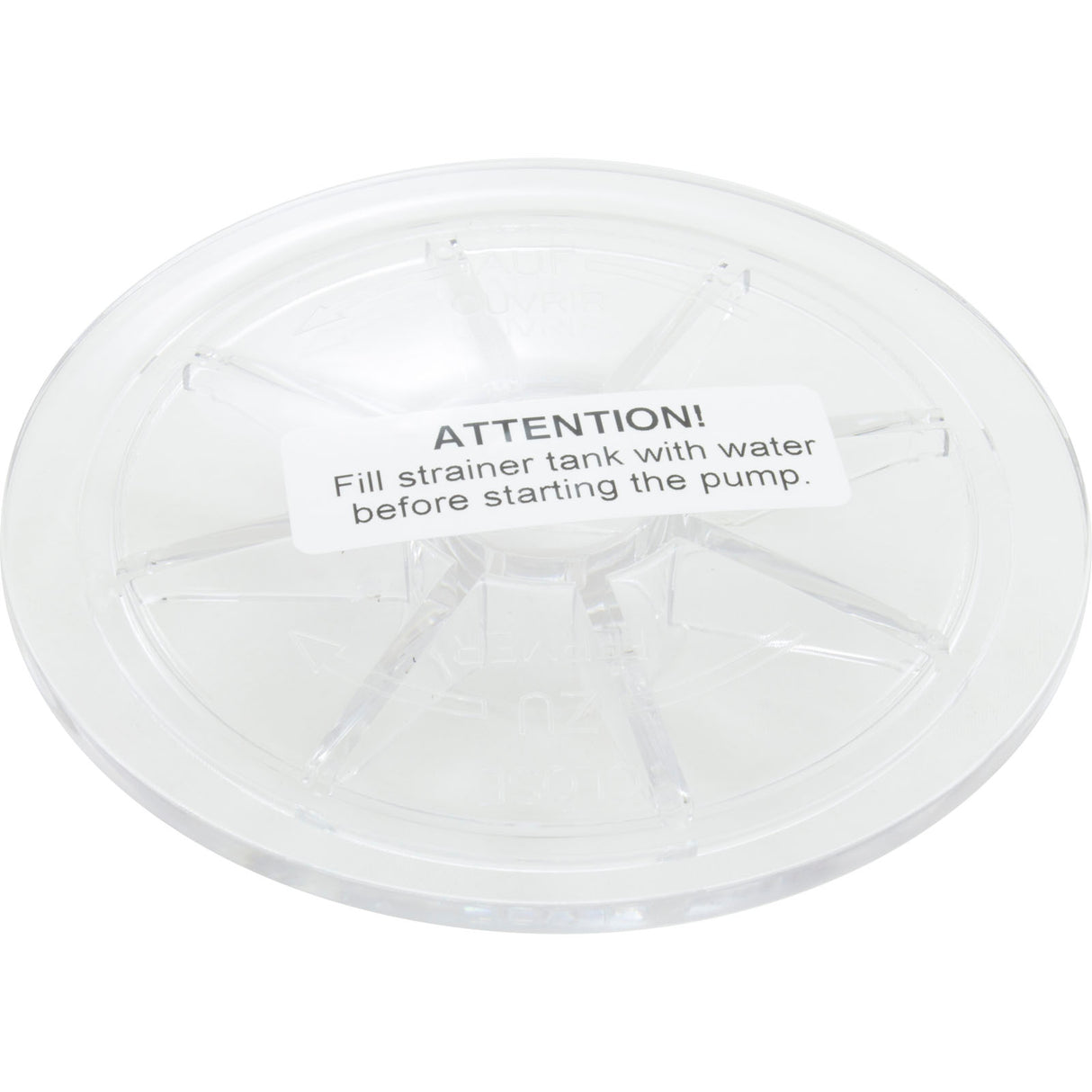 Lid, Speck EasyFit/72/S90/E71/Badu EcoM2/EcoMV/EcoM3 V, Clear : 2901116010 - Speck Pumps - 2901116010 - PartsForSpas.com