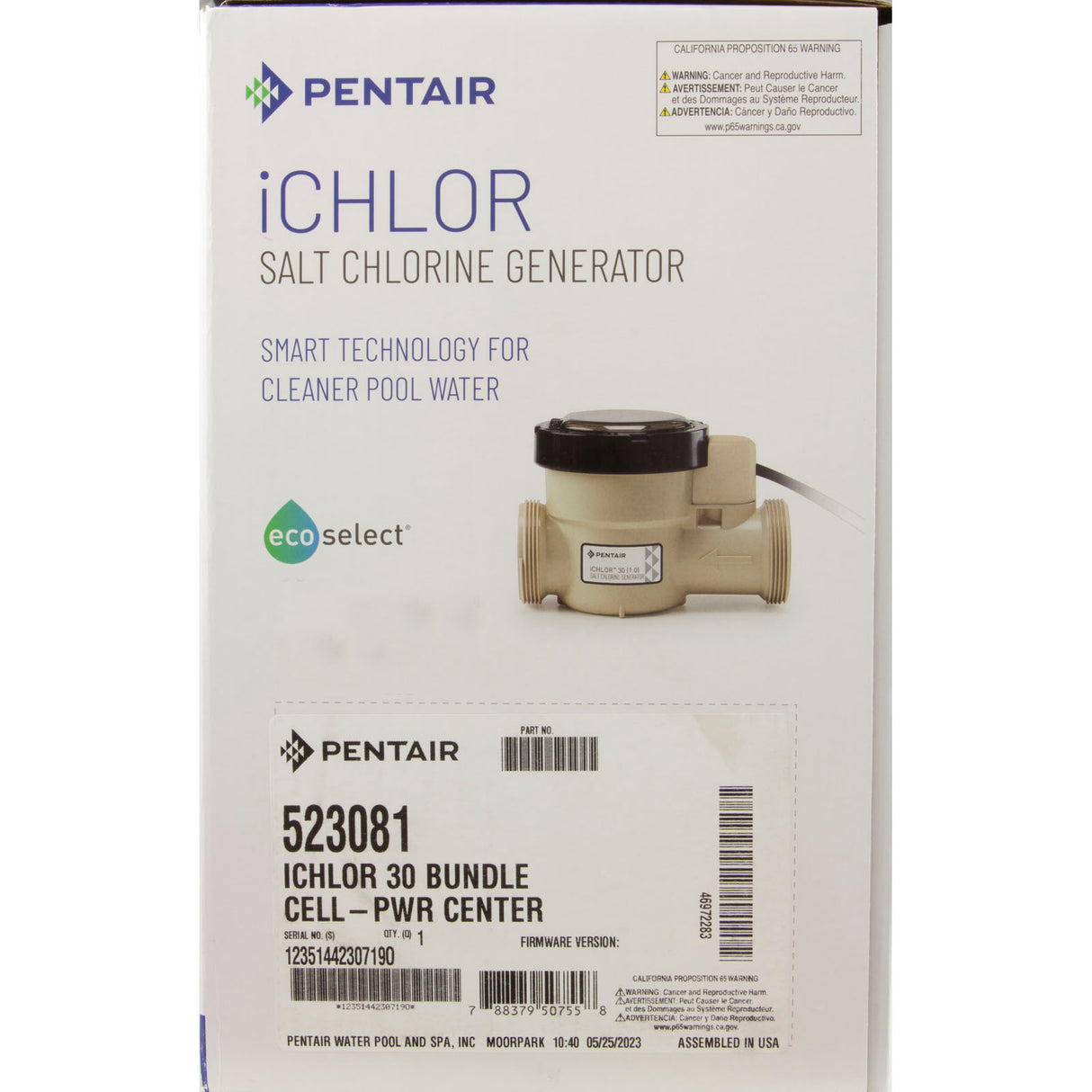 Salt Cell Power Center Bundle, Pentair iChlor 30 : 523081 - Pentair - 523081 - PartsForSpas.com