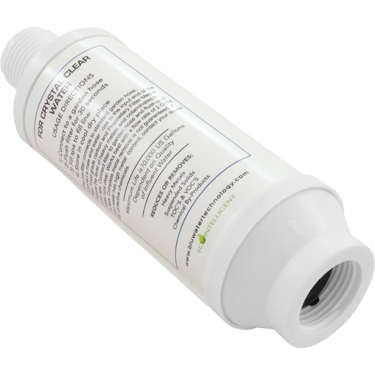 Pre-Filter, BluWater, 10, 000 gal. 5 Microns, Carbon Block : PF-100 - Blu Water Technology - PF-100 - PartsForSpas.com