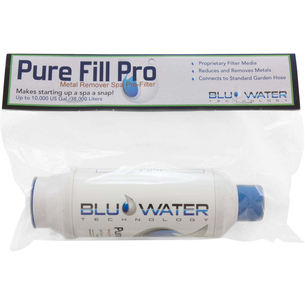 Pre-Filter, BluWater, 10, 000 gal. 5 Microns, Carbon Block : PF-100 - Blu Water Technology - PF-100 - PartsForSpas.com
