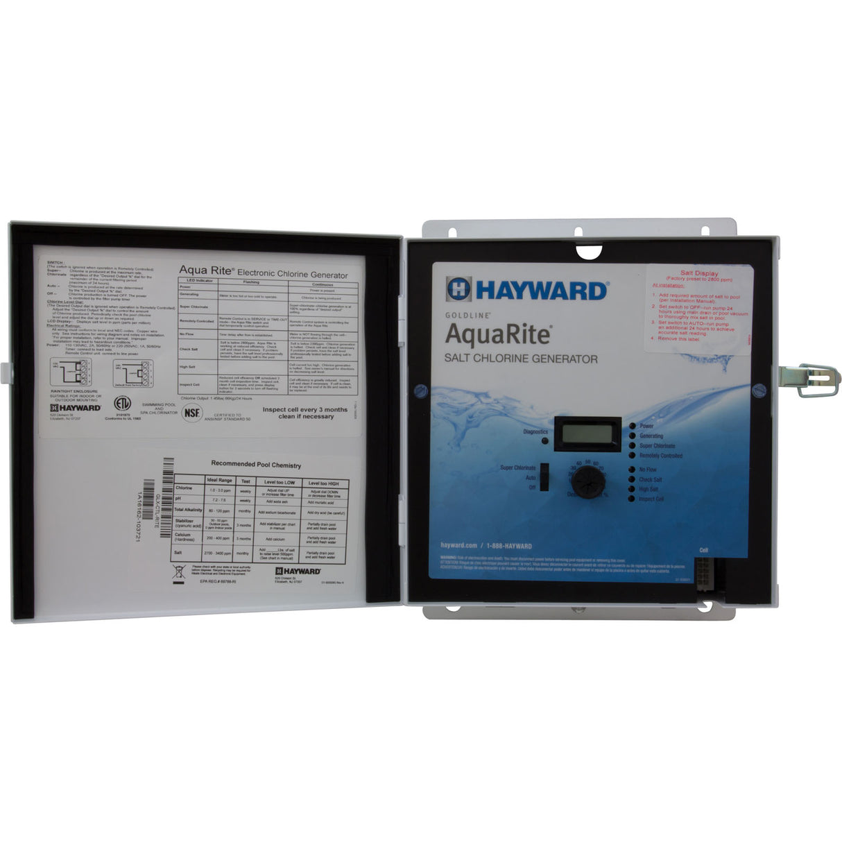 Control Unit, Hayward AquaRite : GLX-CTL-RITE - Hayward - 0761418005628 - PartsForSpas.com