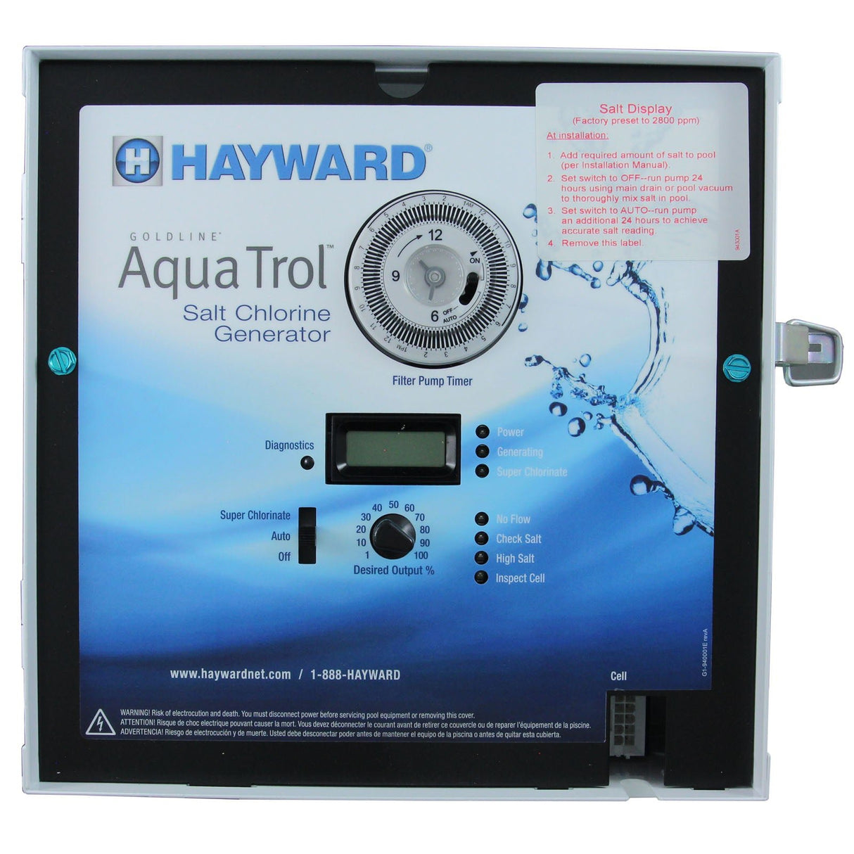 Salt Chlorine Generator, Hayward AquaTrol RJ : W3AQ-TROL-RJ - Hayward - W3AQ-TROL-RJ - PartsForSpas.com