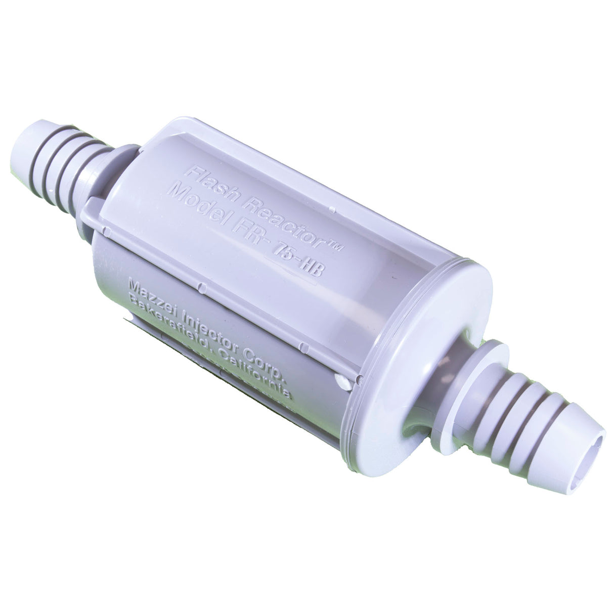 Ozone Flash Reactor, Mazzei, 3/4" Hose Barb, PVC : FR-75-HB - Mazzei Injector Corp - FR-75-HB - PartsForSpas.com