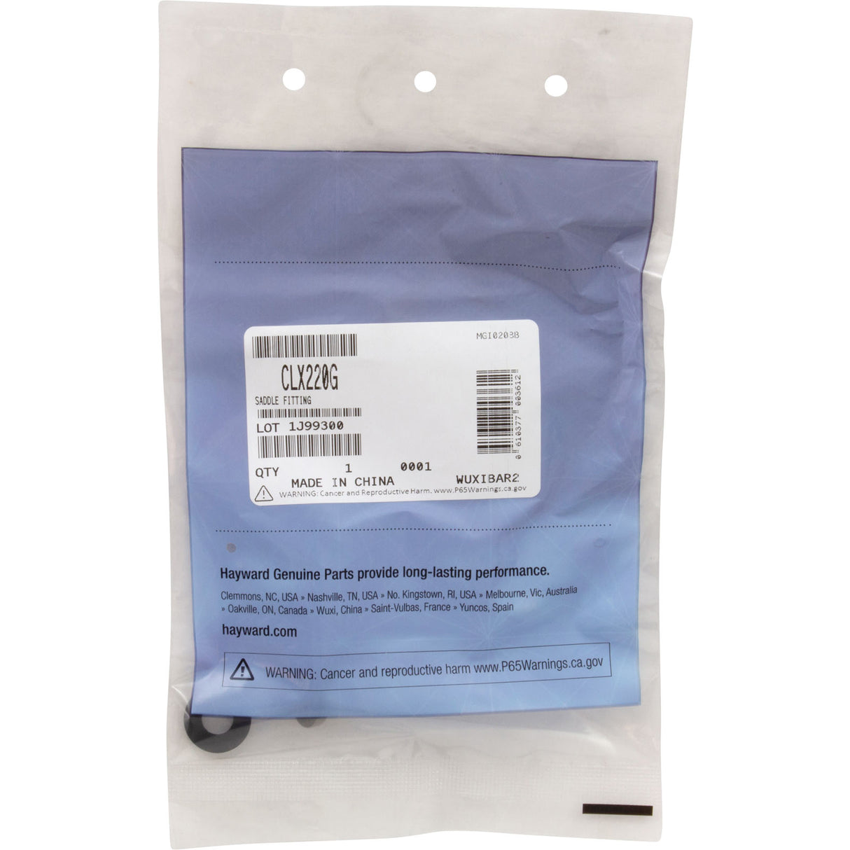 Saddle Fitting, Hayward Chlorinator CL200/CL220 : CLX220G - Hayward - 0610377003612 - PartsForSpas.com