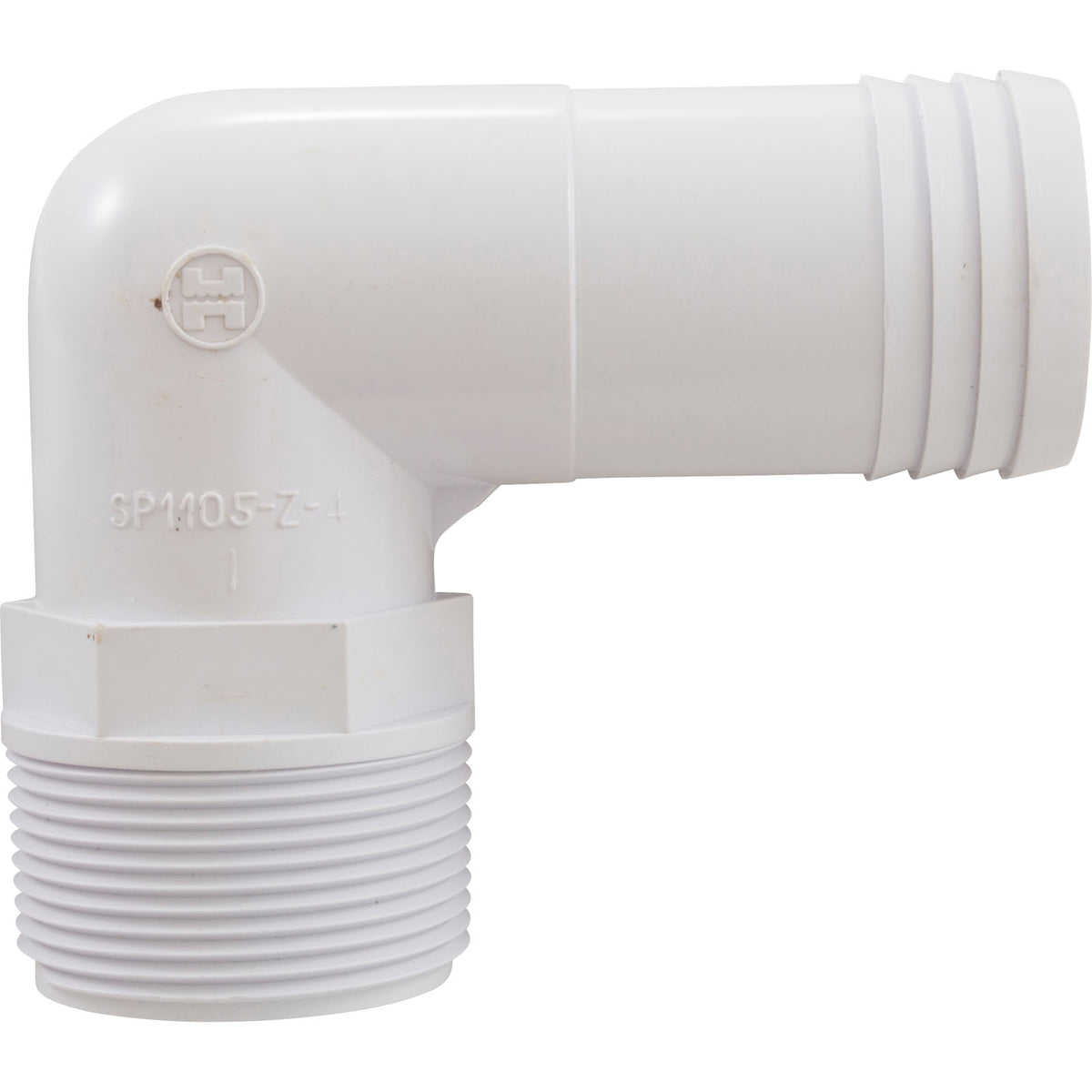 Elbow Adapter, Hayward Chlorinator CL200/CL220, w/1/4" Tap : SPX1105Z4TC - Hayward - 0610377037891 - PartsForSpas.com