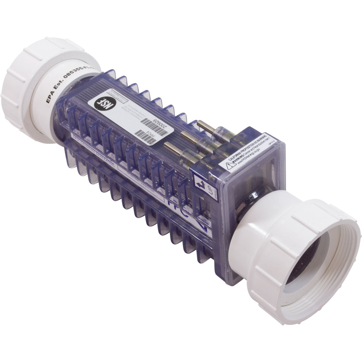 Replacement Salt Cell, AutoPilot, PPC4, w/Female Unions : PPC4 - AquaCal AutoPilot, Inc. - 690449014555 - PartsForSpas.com