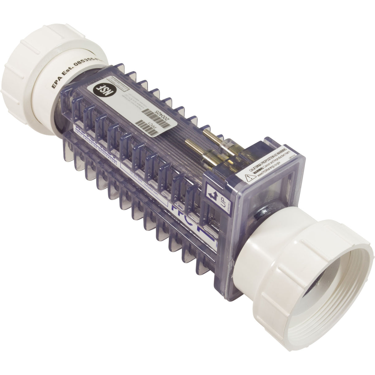 Replacement Salt Cell, Auto Pilot, PPC1, w/Female Unions : PPC1 - AquaCal AutoPilot, Inc. - 690449014524 - PartsForSpas.com
