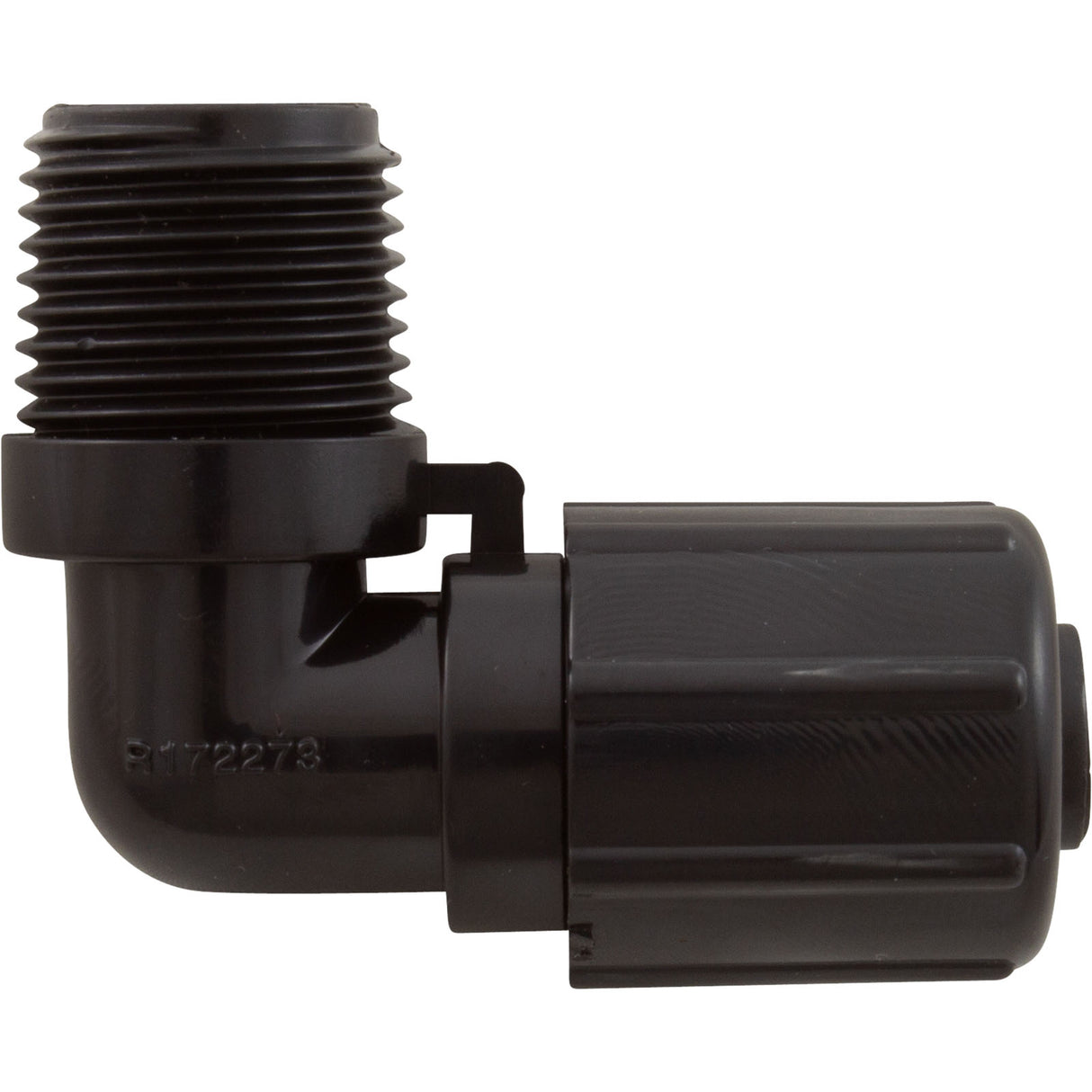 Tube Ftng, Pentair Auto.Feeder 300-29X, 320, 322, 1/2x 90 w/Nut : R172272Z - Rainbow/Pentair - 788379885083 - PartsForSpas.com