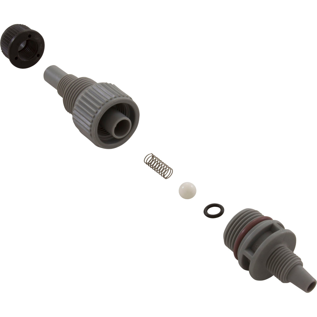 Injection Fitting, Blue-White, 1/2" & 1/4"mpt, 3/8"od tube, 6psi : C-395N-6A - Blue-White Industries, Ltd - C-395N-6A - PartsForSpas.com