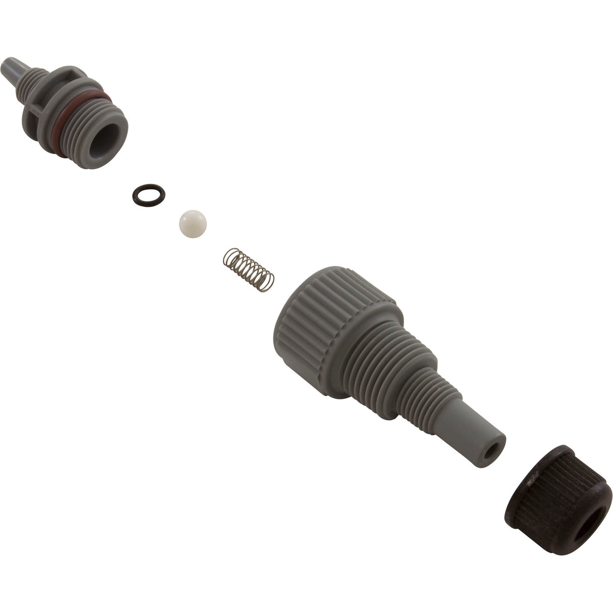 Injection Fitting, Blue-White, 1/2" & 1/4"mpt, 3/8"od tube, 6psi : C-395N-6A - Blue-White Industries, Ltd - C-395N-6A - PartsForSpas.com