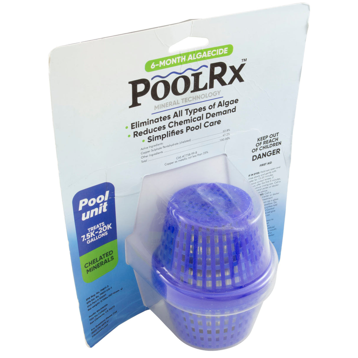 Minerial Purifier, PoolRx Blue Unit, 7.5k-20k gallons : 101001 - PoolRx - 101001 - PartsForSpas.com