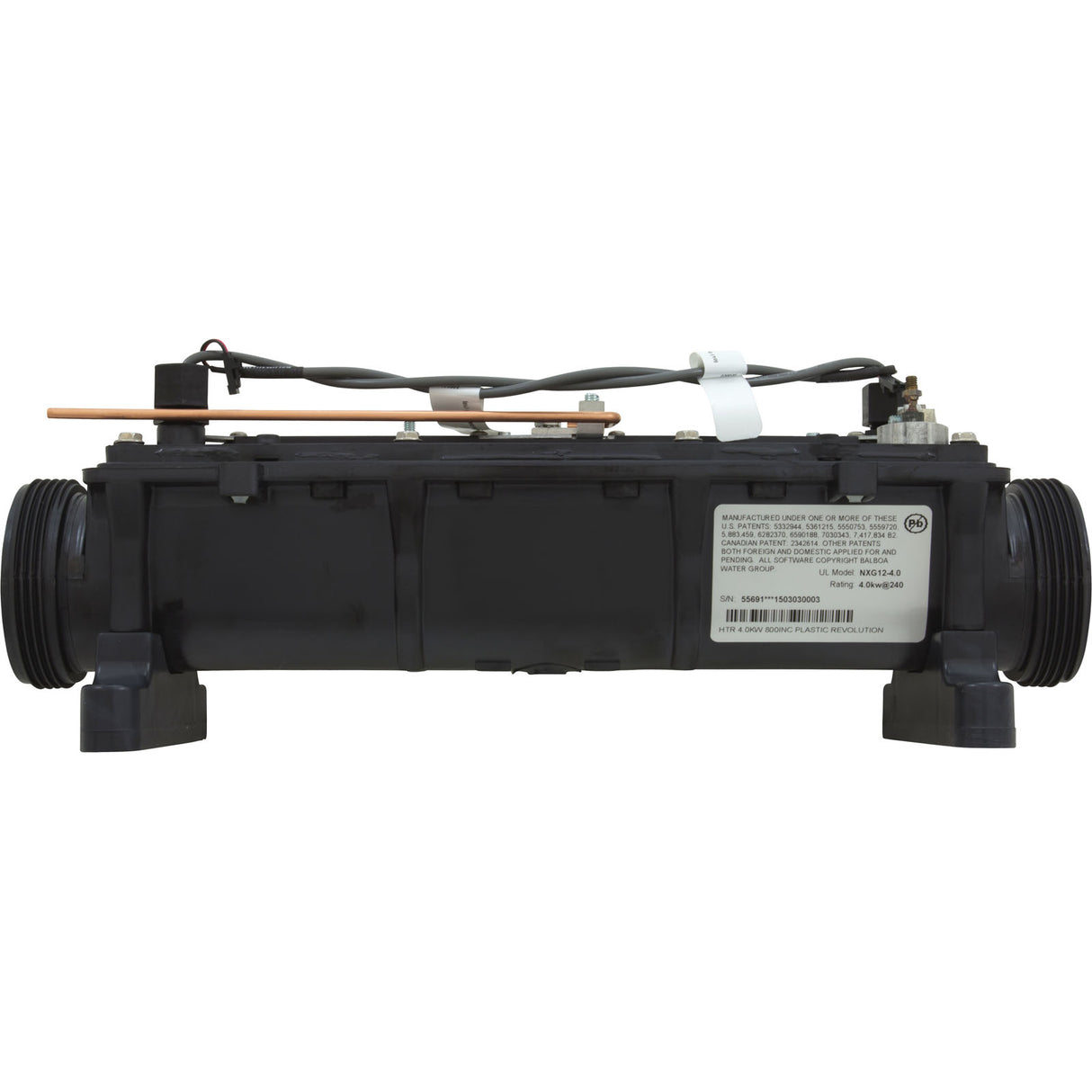 Heater, FloThru, BWG Revolution, 18-13/32" x 2", 4.0kW, 230v : 55691
