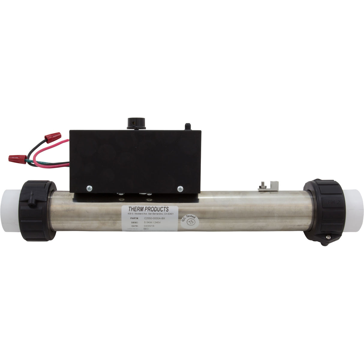 Heater, FloThru, Aquatemp, 15" x 2", 230v, 5.5kW : 26-0000ABX-7S-K