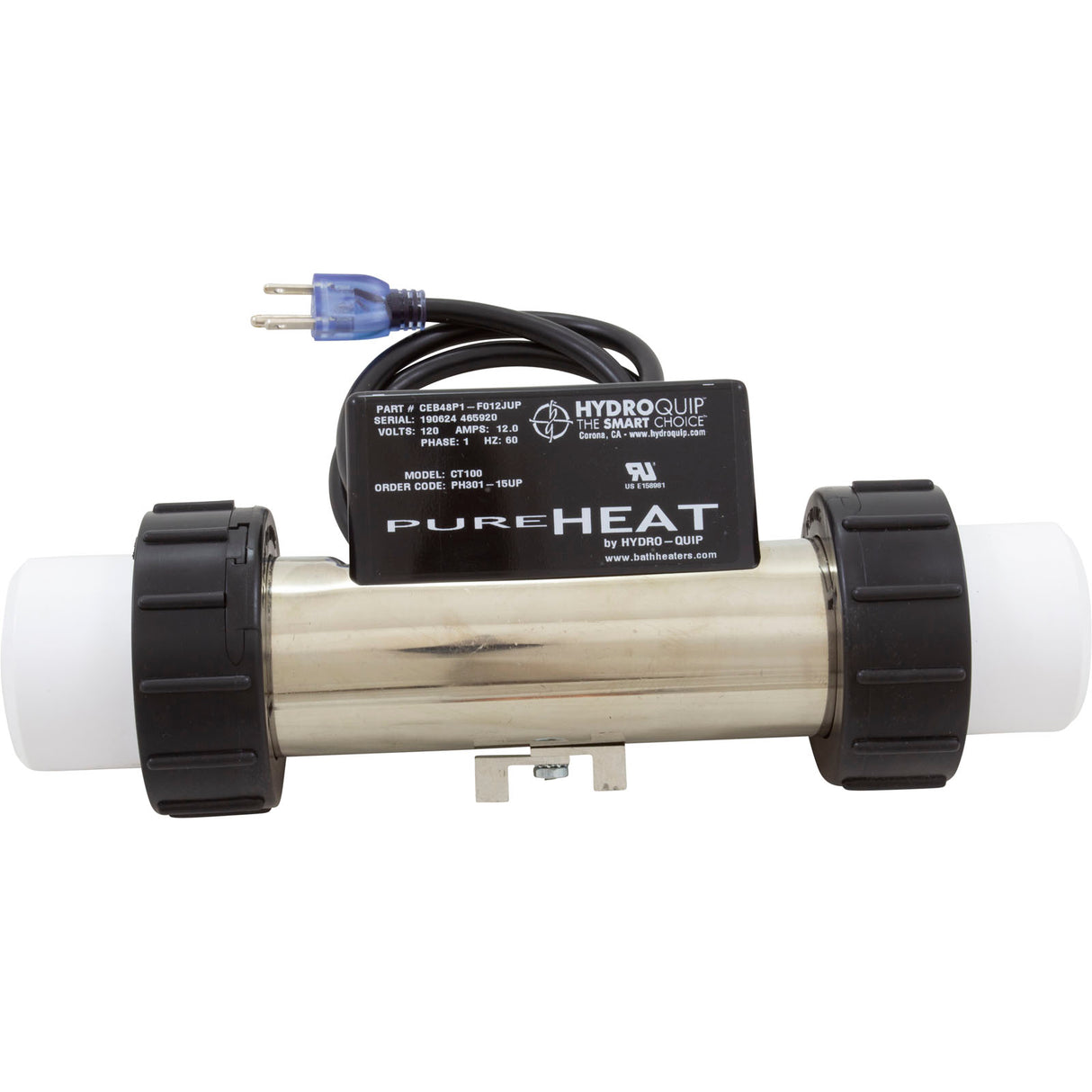 Heater, Bath, H-Q InLine, PH301-15UP, 115v, 1.5kW, PSI, 3ft : PH301-15UP