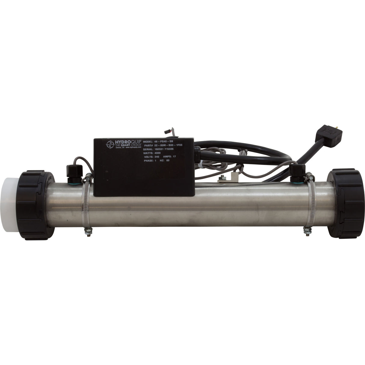 Heater, FloThru, PS-B Series M7™, 15"x 2", 230v, 4kW, 30"Cord : 48-PS40-SB