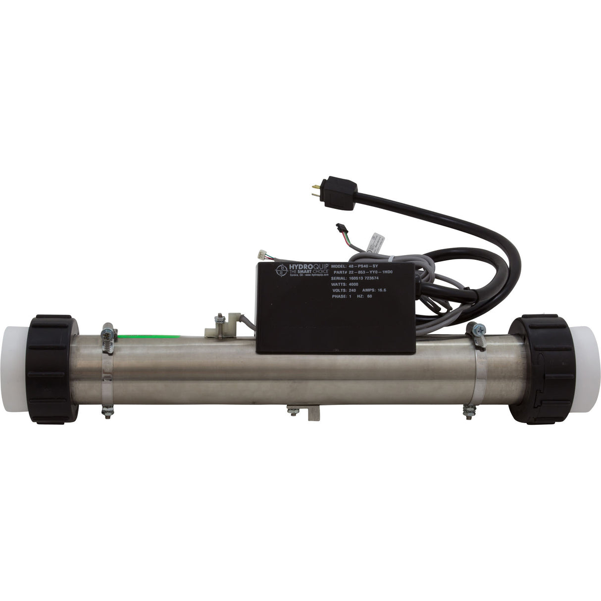 Heater, FloThru, PS-Y Series, 15"x2", 230v, 4.0kW, 30"Cord : 48-PS40-SY