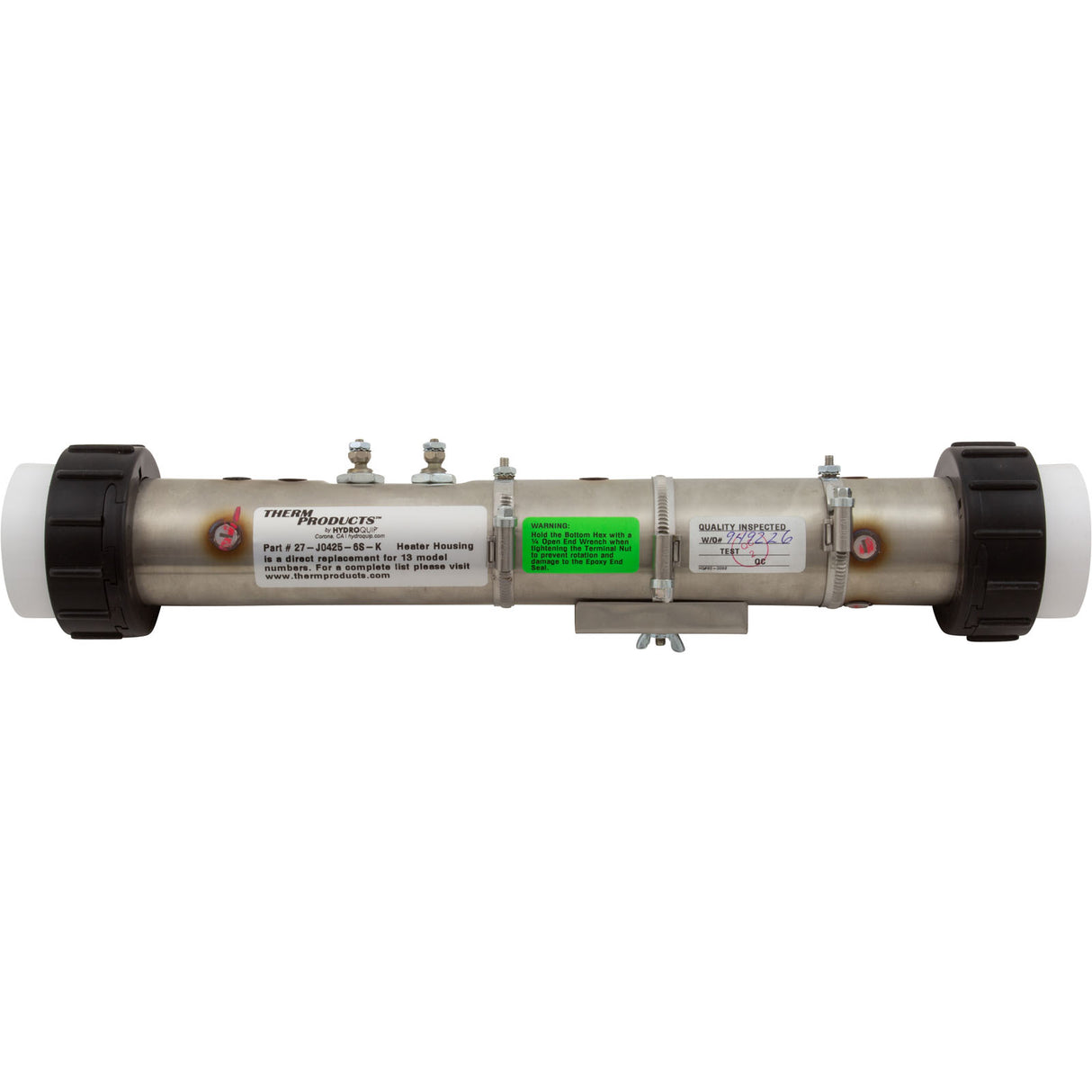 Heater, FloThru, HQ Universal Rite-Fit, 2" x 15", 4.5kW, 230v : 27-J0425-6S-K