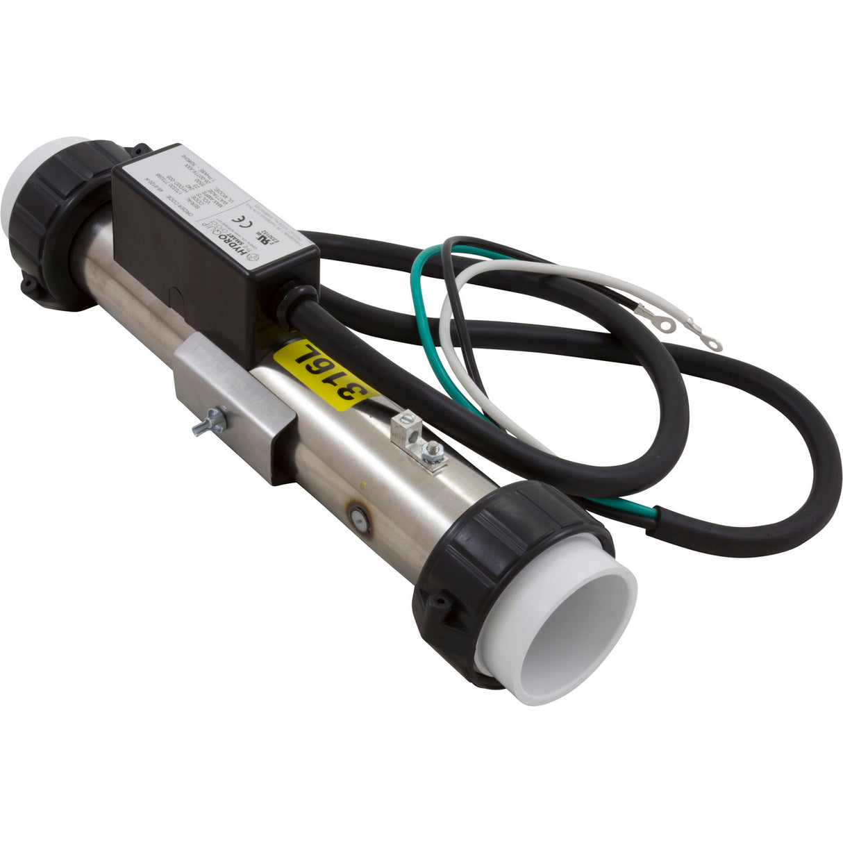 Heater, FloThru, Artic Spas Repl, 12"x2", 230v, 5.5kW, w/Cord, Gen : 48-9120-7P-K