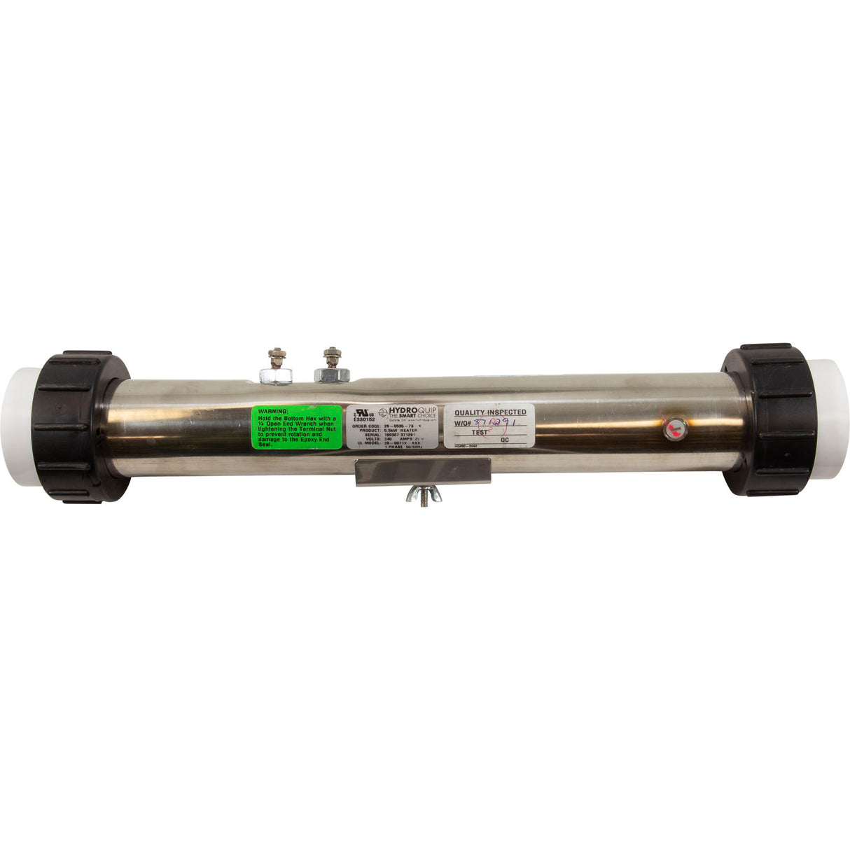 Heater, FloThru, BWG, 15" x 2", 230v, 5.5kW, w/Tailpieces, Gen : 26-0535-7S-K