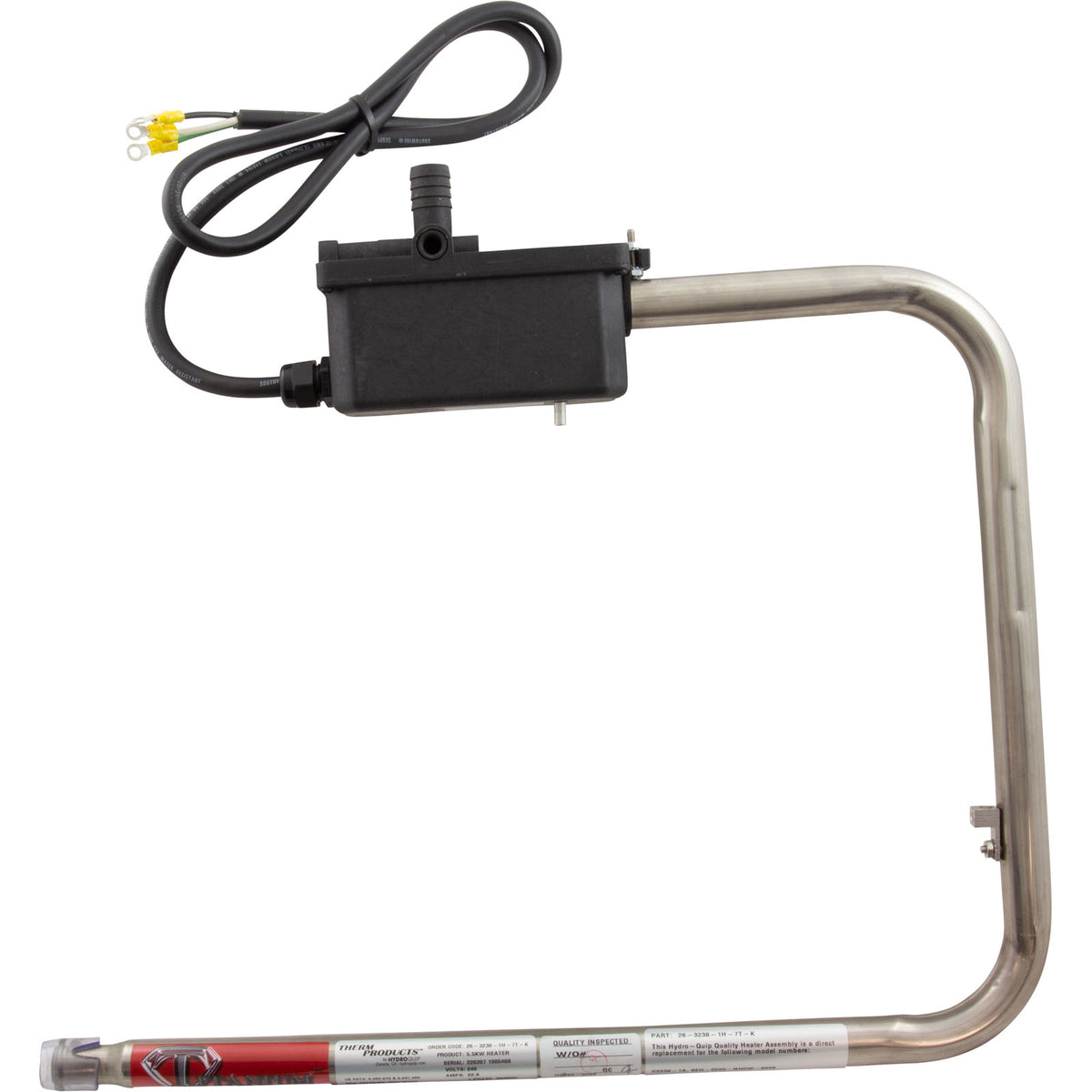 Heater, Hydro-Quip, LIANG, 5.5KW, SB, Ti, W/HL : 26-3238-1H-7T-K